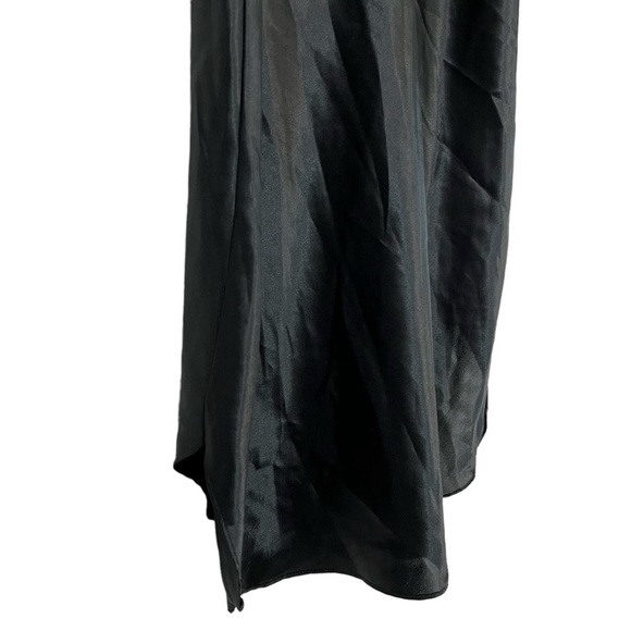 INTIMATE MOODS Satin Black VINTAGE Chemise Nighty Lingerie USA Made Slip sz M - Picture 8 of 16